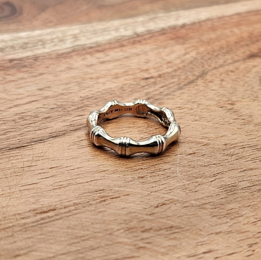 Vintage Milor 925 Sterling Italian Bamboo Ring